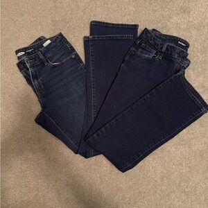 Old Navy mid-rise kicker bootcut jeans - bundle of 2